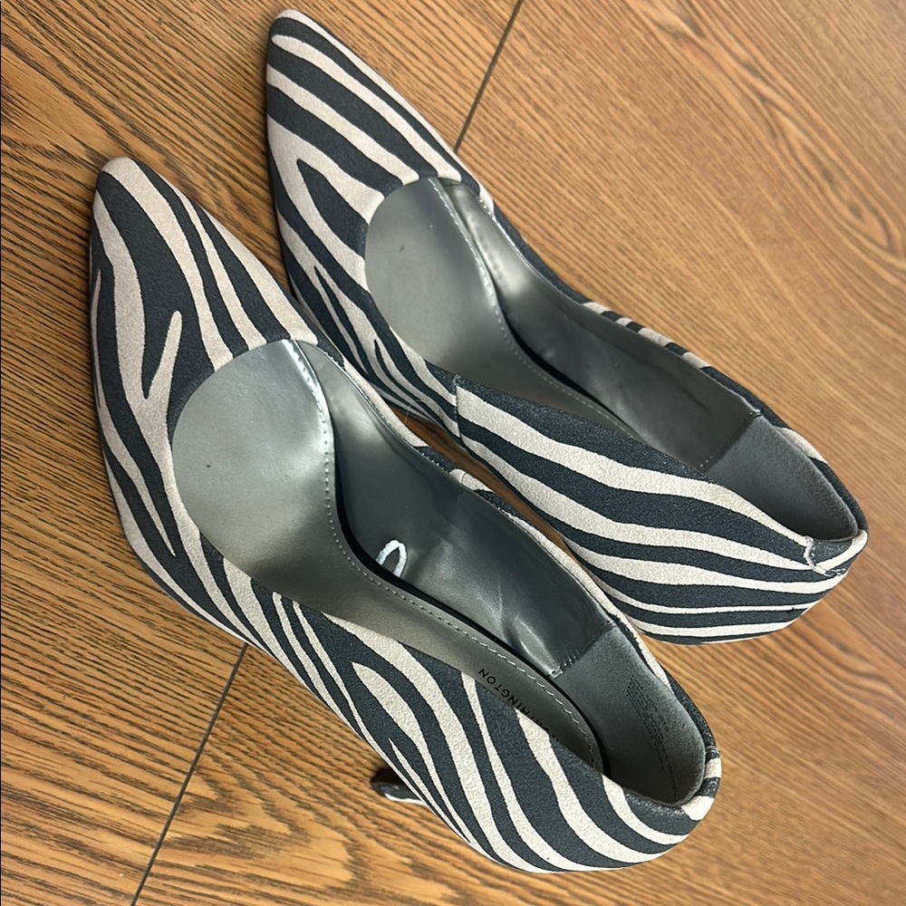 Worthington Black and White Zebra Heels